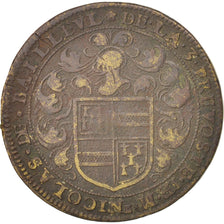 Francia, Token, Royal, Nicolas De Bailleul, Prévôt, 1627, MB+, Ottone