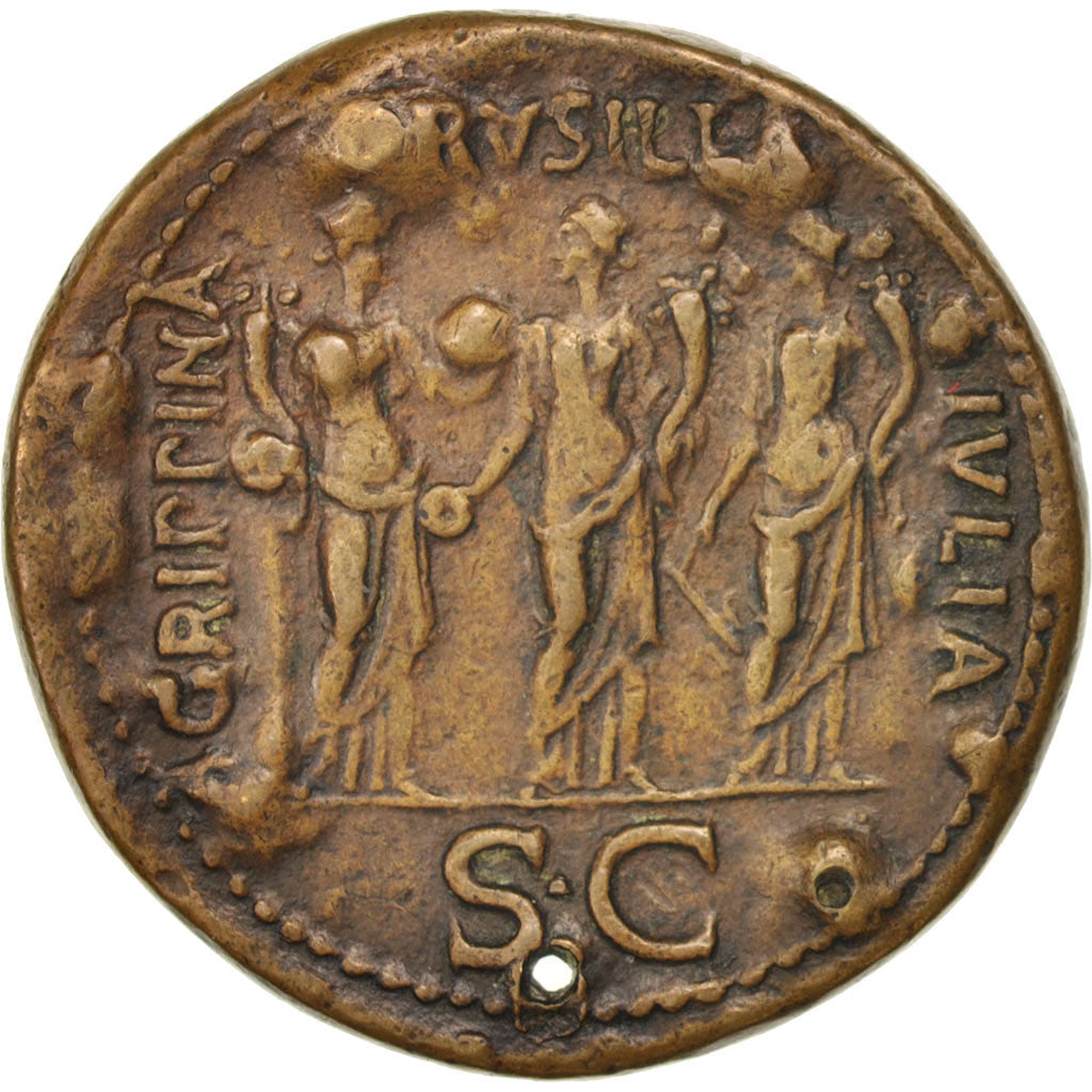 Paduan, Caligula, Sestertius, 1500-1570, AU(50-53), Bronze