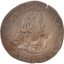 Países Bajos, Token, Belgium, Charles II, Bruxelles, Bureau des Finances, 1681