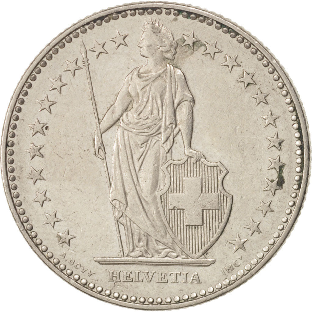 Coin, Switzerland, 2 Francs, 1983, Bern, AU(50-53), Copper-nickel, KM:21a.3