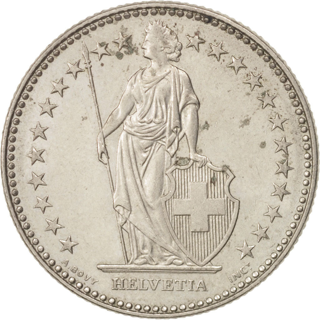 Switzerland, 2 Francs, 1984, Bern, AU(50-53), Copper-nickel, KM:21a.3