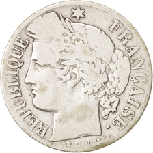 Monnaie, France, Cérès, Franc, 1871, Bordeaux, B+, Argent, KM:822.2