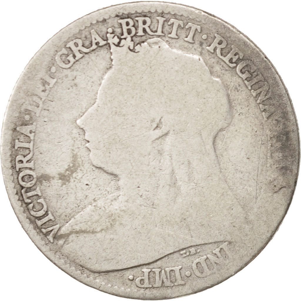 Great Britain, Victoria, 6 Pence, 1896, G(4-6), Silver, KM:779