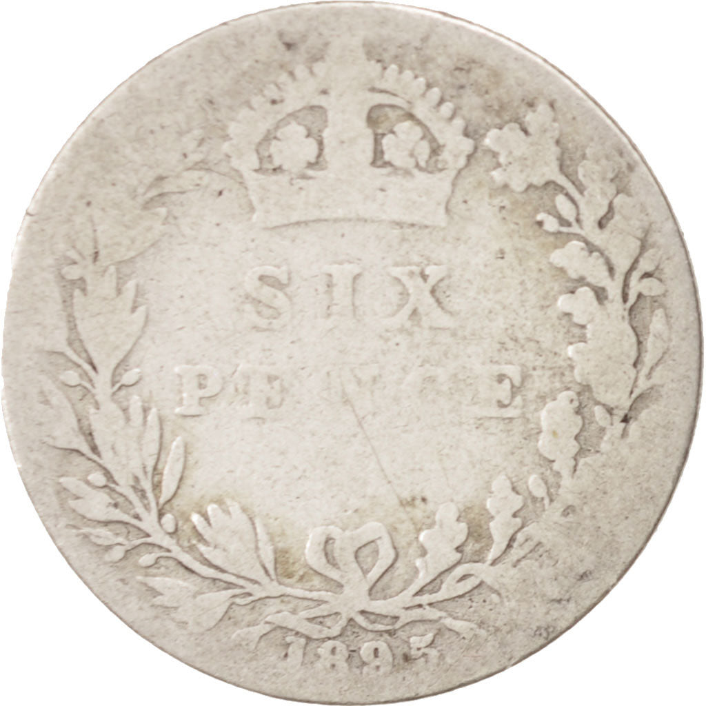 Great Britain, Victoria, 6 Pence, 1896, G(4-6), Silver, KM:779