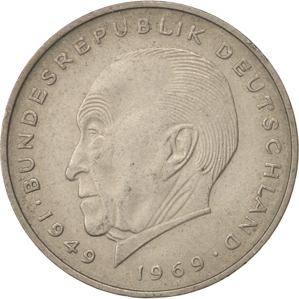GERMANY - FEDERAL REPUBLIC, 2 Mark, 1971, Stuttgart, AU(55-58), Copper-Nickel