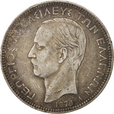 Greece, George I, 5 Drachmai, 1876, Paris, VF(30-35), Silver, KM:46