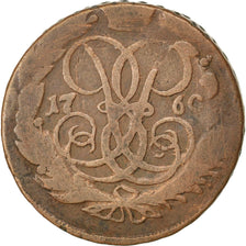 RUSSIA, 2 Kopeks, 1760, KM #7.2, EF(40-45), Copper, 19.95