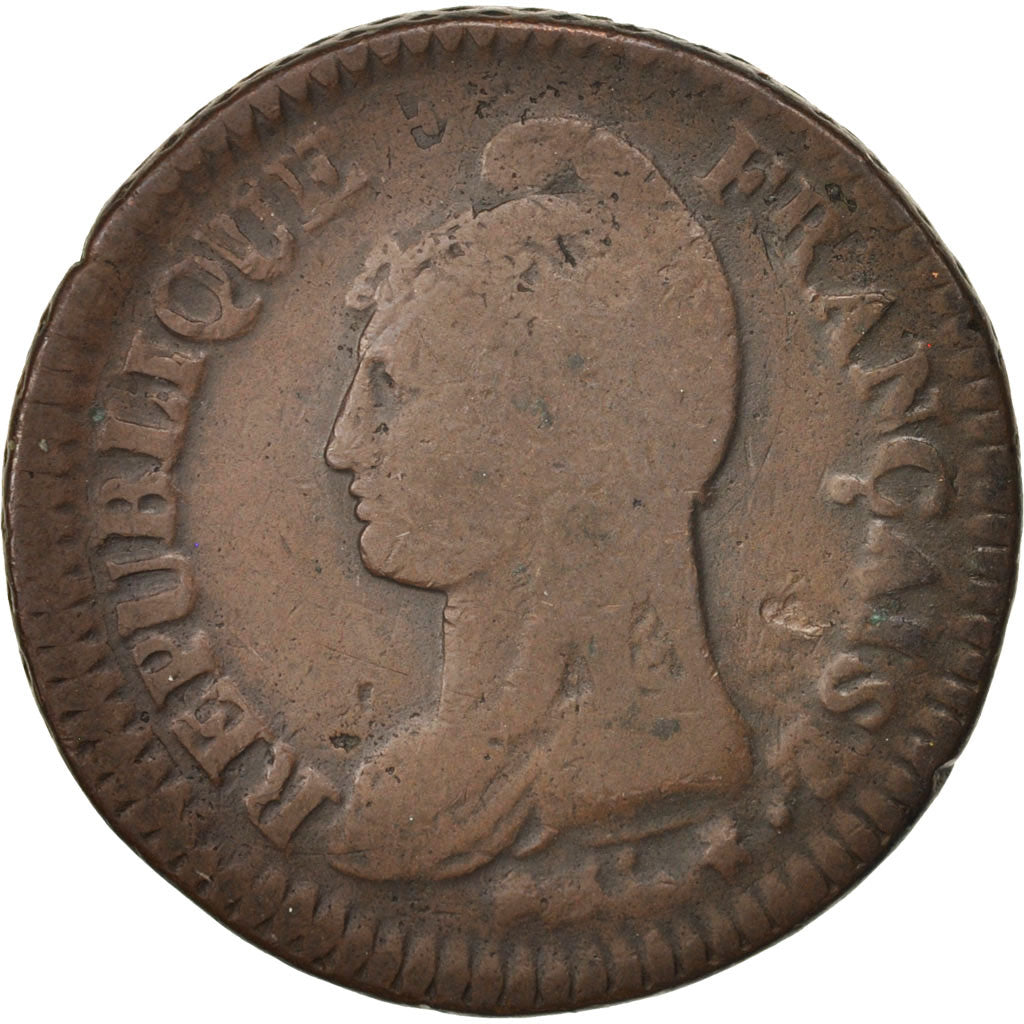 Münze, Frankreich, Dupré, Decime, 1797, Paris, S, Bronze, KM:644.1