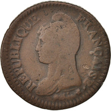 Münze, Frankreich, Dupré, Decime, 1797, Paris, S, Bronze, KM:644.1