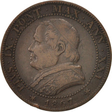 Moneta, STATI ITALIANI, PAPAL STATES, Pius IX, Soldo, 5 Centesimi, 1867, Roma