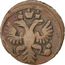 RUSSIA, Polushka, 1/4 Kopek, 1734, KM #187, AU(50-53), Copper, 4.23