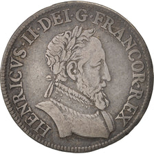 Moneda, Francia, Demi Teston, 1554, Paris, MBC+, Plata, Duplessy:991