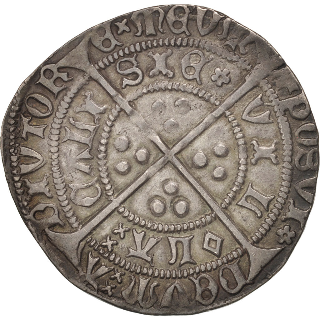 Great Britain, Henry VI, Gros, 1427-1430, Calais, AU(50-53), Silver