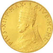 VATICAN CITY, Pius XII, 100 Lire, 1950, Roma, MS(60-62), Gold, KM:48