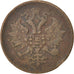 Moneda, Rusia, Alexander II, 3 Kopeks, 1860, Ekaterinbourg, BC+, Cobre, KM:5a.1