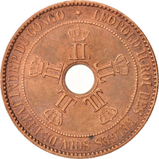 CONGO FREE STATE, Leopold II, 10 Centimes, 1888, AU(50-53), Copper, KM:4
