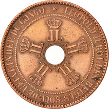 CONGO FREE STATE, Leopold II, 10 Centimes, 1888, AU(50-53), Copper, KM:4