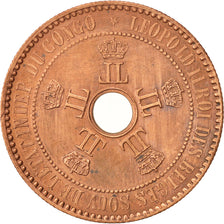 CONGO FREE STATE, Leopold II, 5 Centimes, 1887, AU(50-53), Copper, KM:3