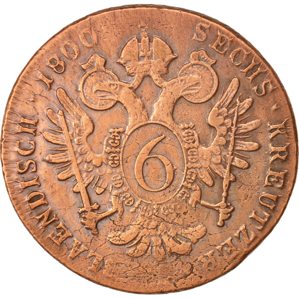 Austria, Franz II (I), 6 Kreuzer, 1800, VF(30-35), Copper, KM:2128