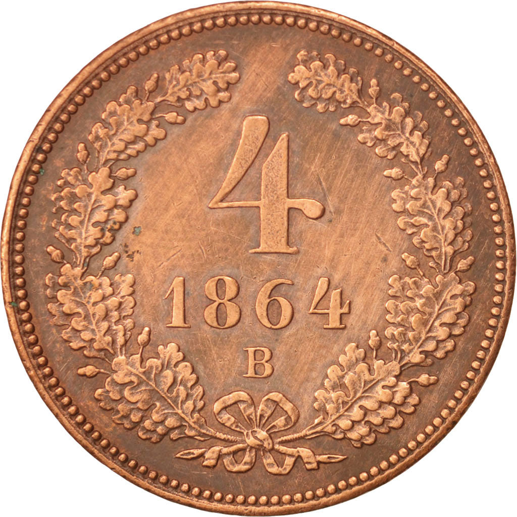 Austria, Franz Joseph I, 4 Kreuzer, 1864, Kremnitz, AU(55-58), Copper, KM:2194