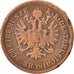 Austria, Franz Joseph I, 4 Kreuzer, 1860, Vienne, MB+, Rame, KM:2194