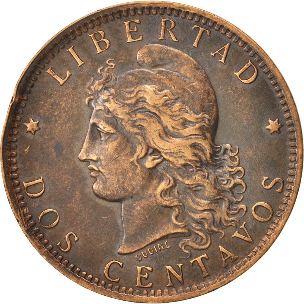 Argentine, 2 Centavos, 1891, TTB, Bronze, KM:33
