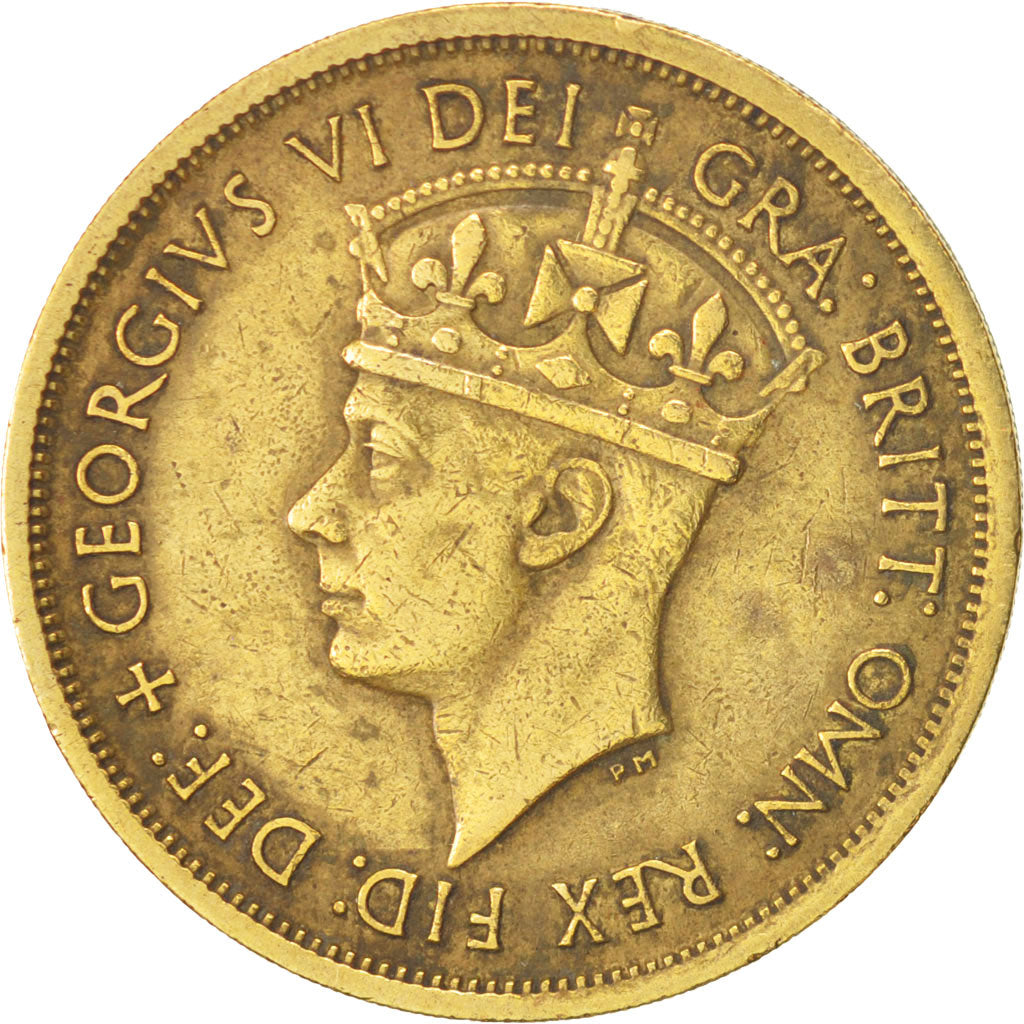 BRITISH WEST AFRICA, George VI, 2 Shillings, 1952, Heaton, EF(40-45)