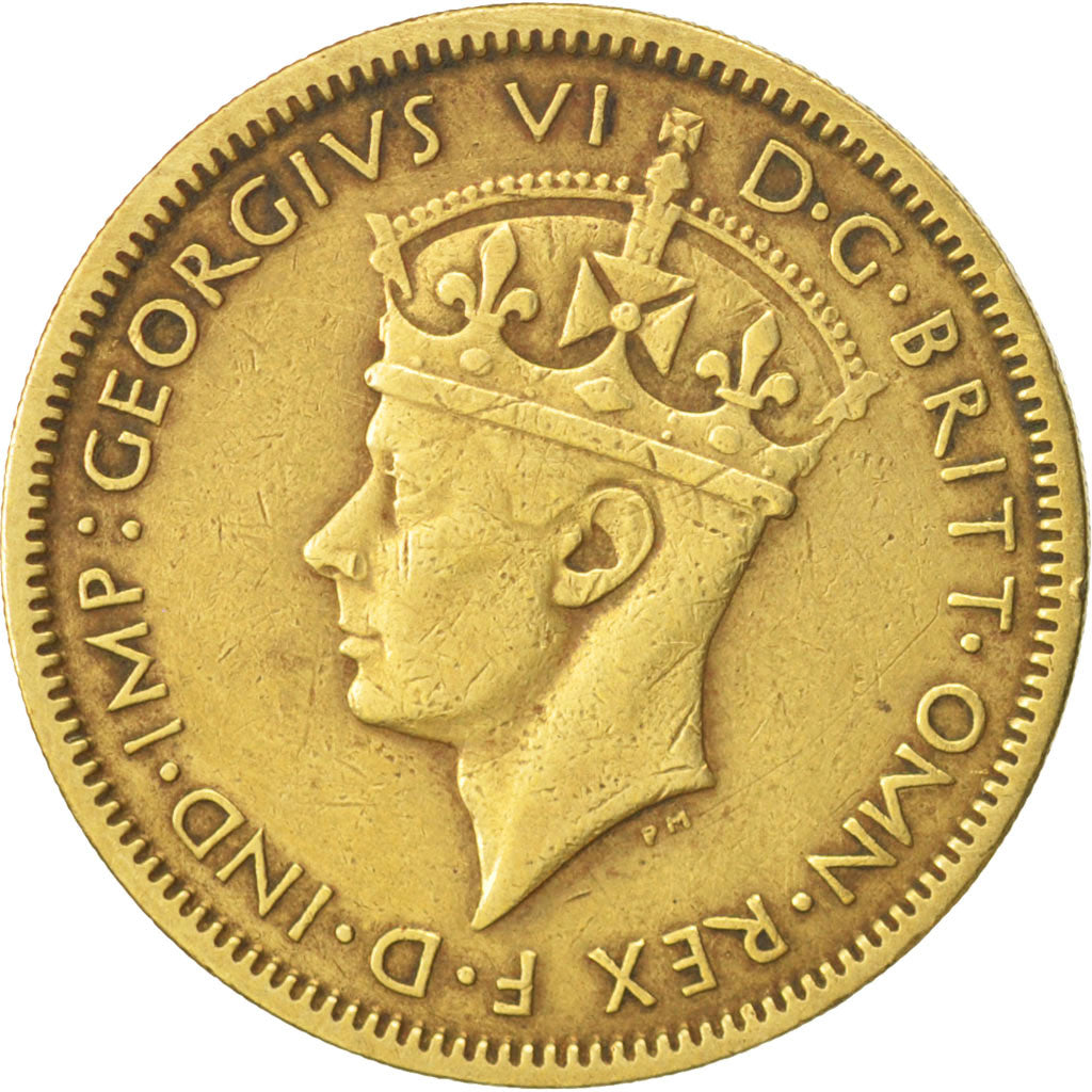 BRITISH WEST AFRICA, George VI, Shilling, 1938, Heaton, TTB, Nickel-brass, KM:23