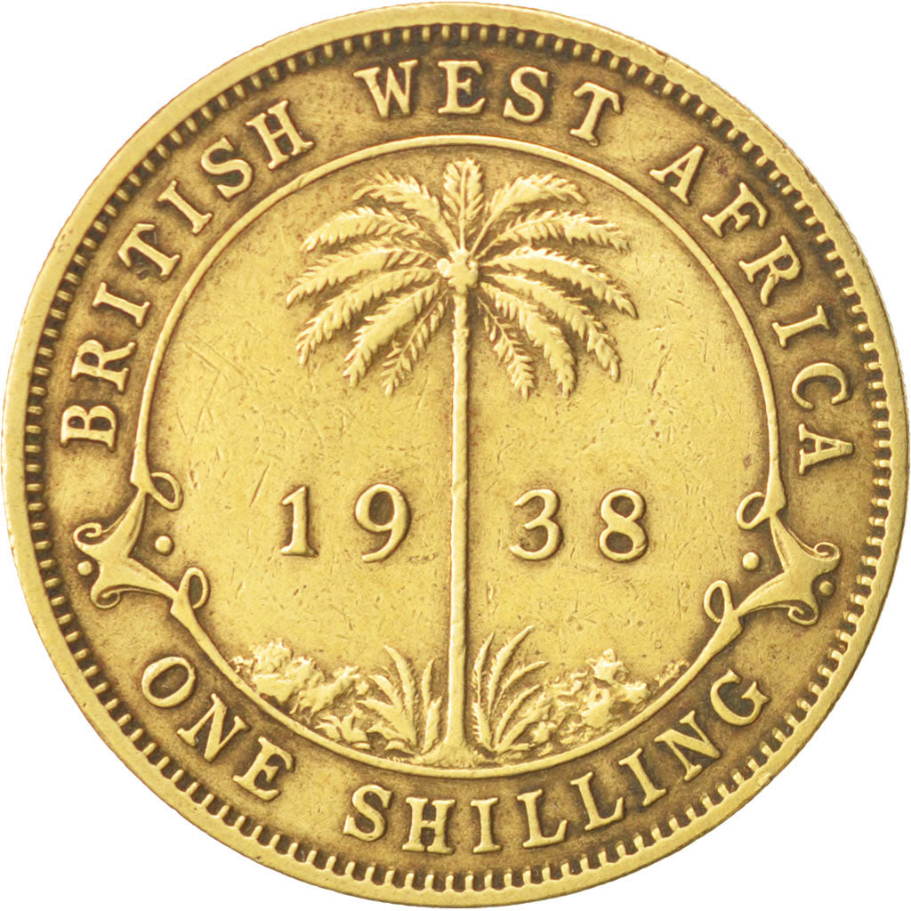 BRITISH WEST AFRICA, George VI, Shilling, 1938, Heaton, TTB, Nickel-brass, KM:23