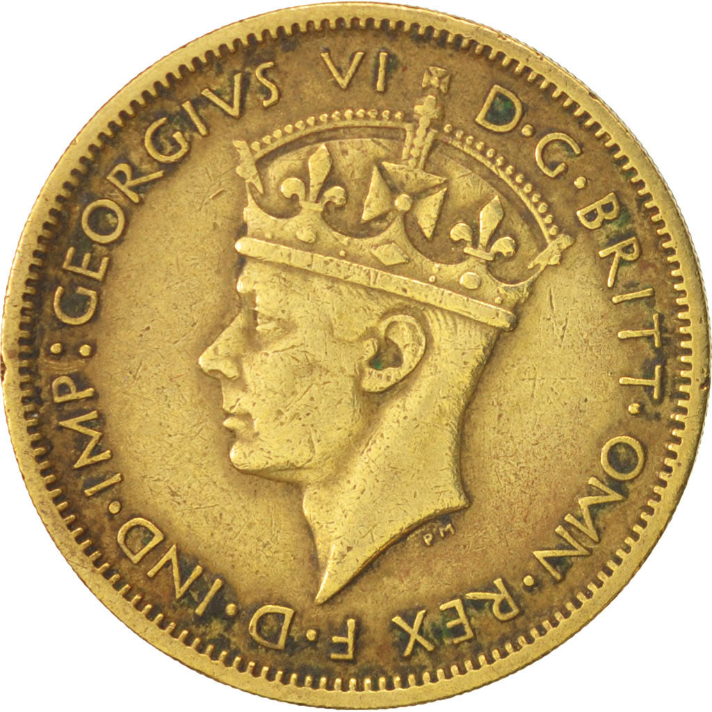BRITISH WEST AFRICA, George VI, Shilling, 1939, SS, Nickel-brass, KM:23
