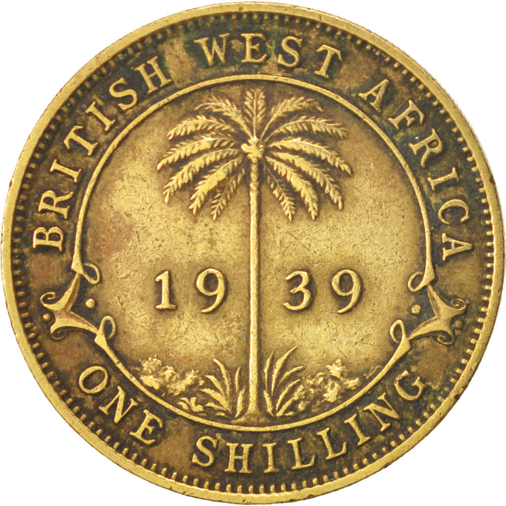 BRITISH WEST AFRICA, George VI, Shilling, 1939, SS, Nickel-brass, KM:23