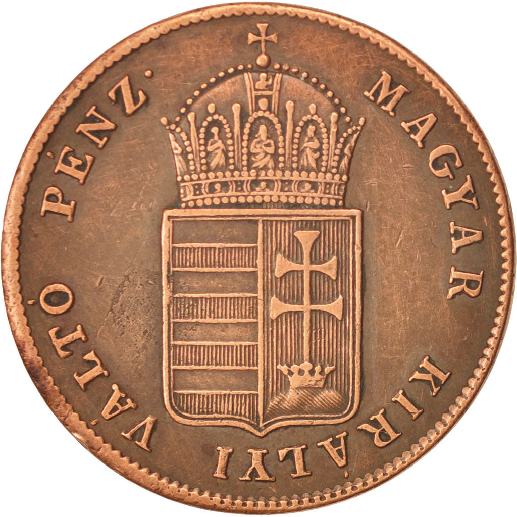 Hungary, Ferdinand V, Egy (1) Krajczar, 1848, Kremnitz, AU(55-58), Copper