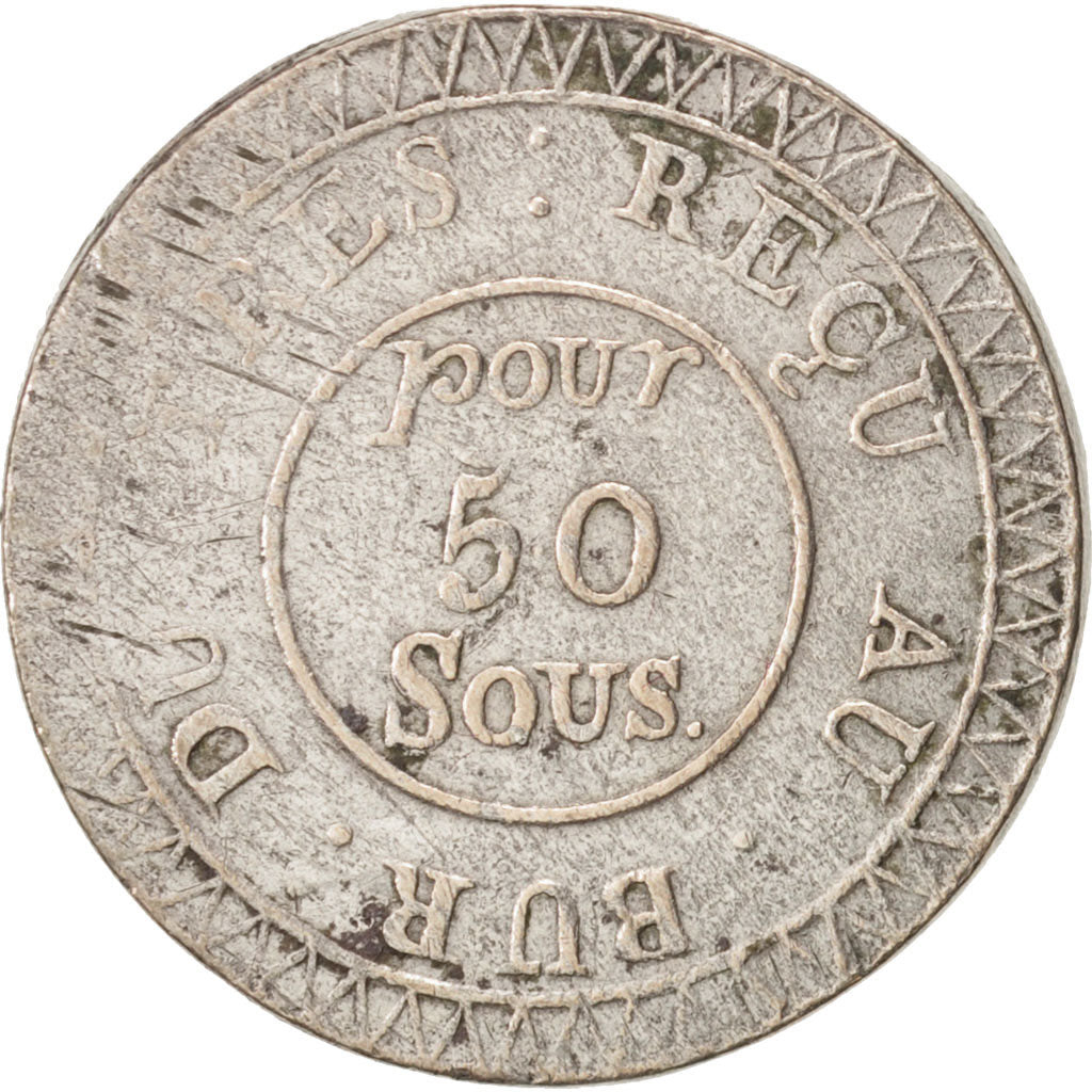 Mauritius, 50 Sous, 1822, BB, Argento, KM:2