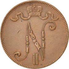 Finlandia, Nicholas II, 5 Pennia, 1916, BB, Rame, KM:15