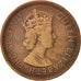 Mauritius, Elizabeth II, 2 Cents, 1957, VF(30-35), Bronze, KM:32