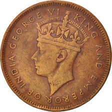 Mauritius, George VI, 5 Cents, 1945, Pretoria, VF(20-25), Bronze, KM:20