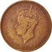 Mauritius, George VI, 5 Cents, 1945, Pretoria, VF(20-25), Bronze, KM:20