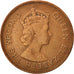 Mauritius, Elizabeth II, 5 Cents, 1966, VF(20-25), Bronze, KM:34