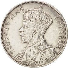 Mauritius, George V, Rupee, 1934, BB, Argento, KM:17