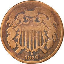 Coin, United States, 2 Cents, 1866, U.S. Mint, Philadelphia, VG(8-10)