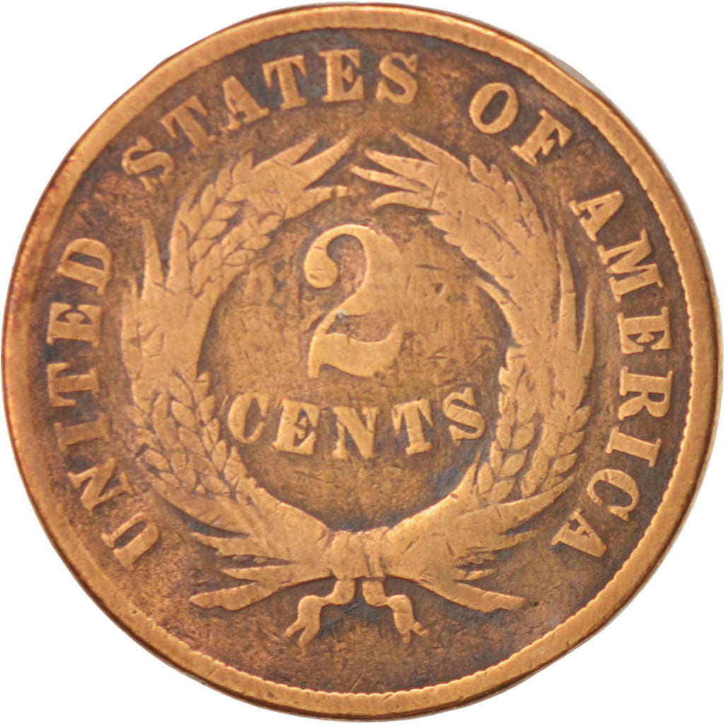 Coin, United States, 2 Cents, 1866, U.S. Mint, Philadelphia, VG(8-10)