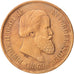 Brasil, Pedro II, 20 Reis, 1869, MBC, Bronce, KM:474