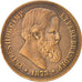Brazil, Pedro II, 40 Reis, 1873, VF(30-35), Bronze, KM:479