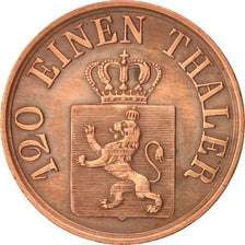 German States, HESSE-CASSEL, Friedrich Wilhelm, 3 Heller, 1865, AU(50-53)