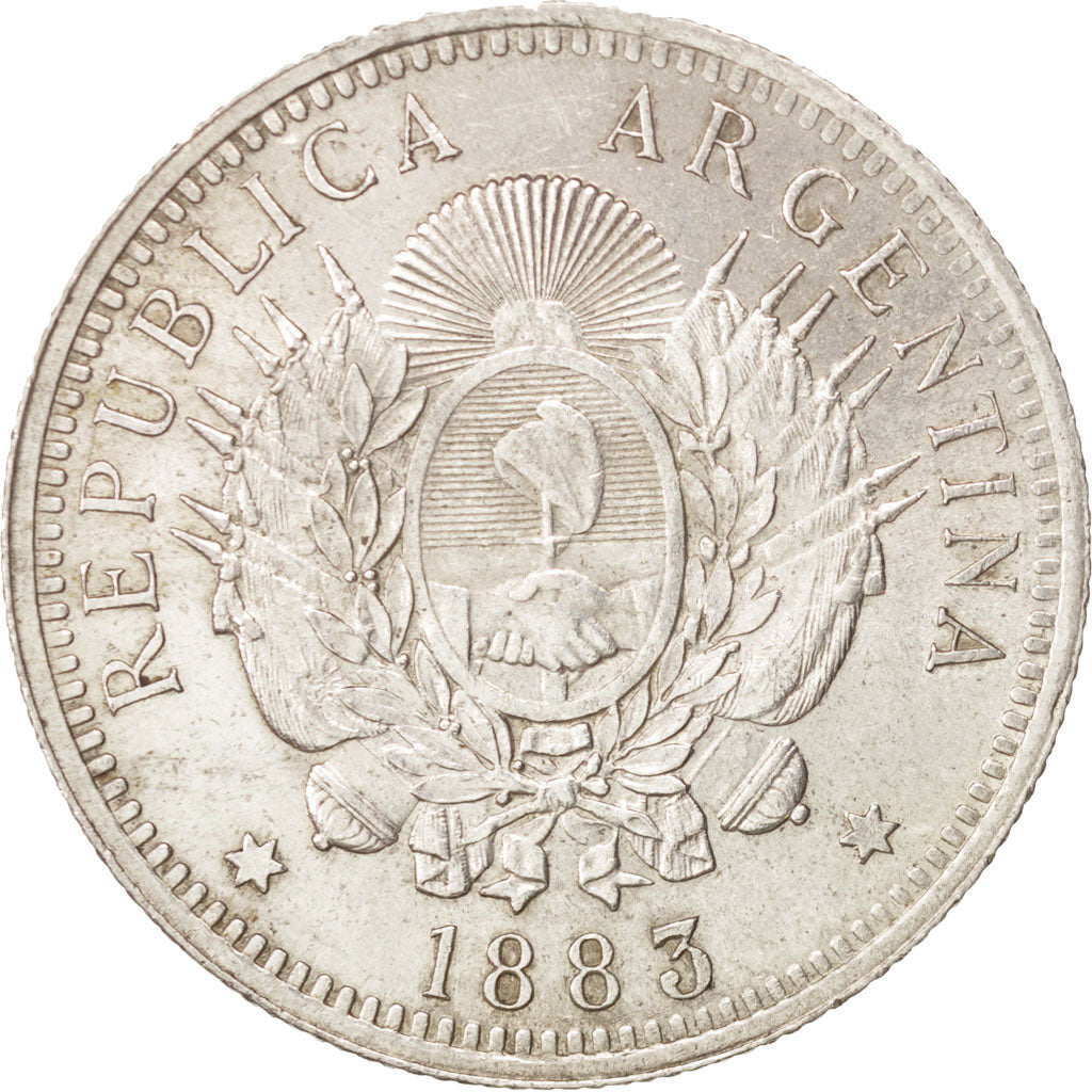 Argentina, 50 Centavos, 1883, Buenos Aires, SPL-, Argento, KM:28