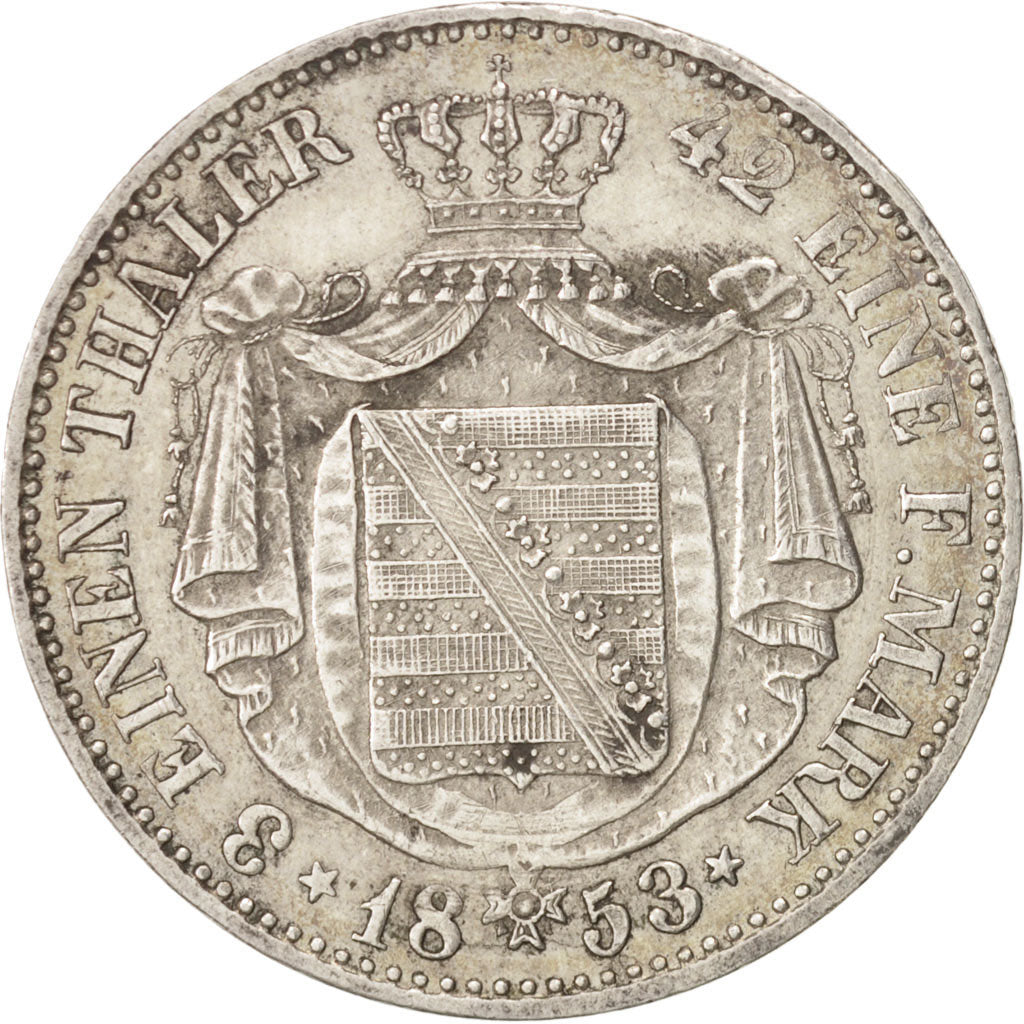 Stati tedeschi, BAVARIA, Ludwig I, Gulden, 1853, BB+, Argento, KM:788
