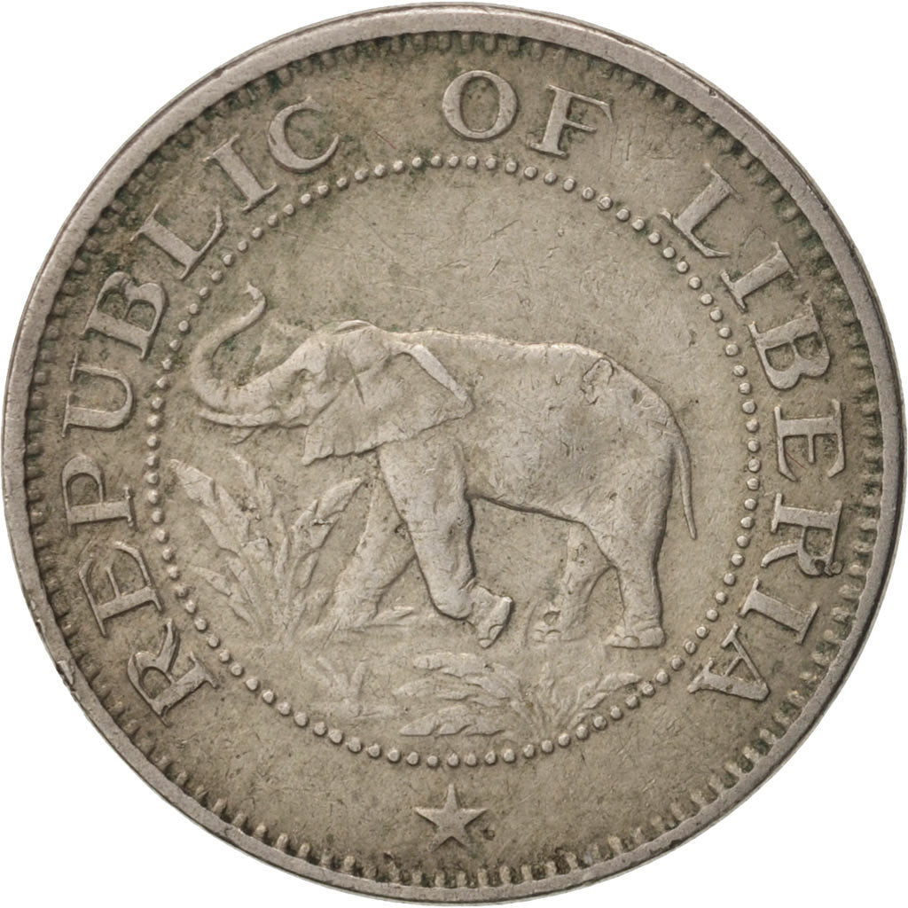 Liberia, 5 Cents, 1960, EF(40-45), Copper-nickel, KM:14