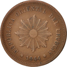 Coin, Uruguay, 5 Centesimos, 1944, Santiago, EF(40-45), Copper, KM:21a