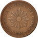 Coin, Uruguay, 5 Centesimos, 1944, Santiago, EF(40-45), Copper, KM:21a