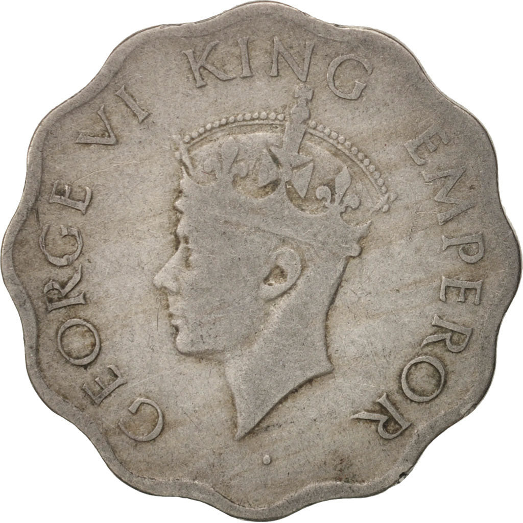 INDIA-BRITISH, George VI, Anna, 1946, VF(30-35), Copper-nickel, KM:538